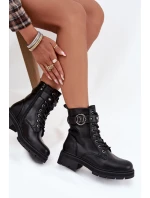 Zateplené workery dámské s ozdobným detailem černé Talyssa