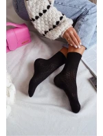 Dámské azurové ponožky – černé