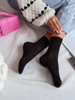 Dámské azurové ponožky – černé