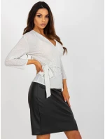 Dámská halenka LK BZ 507364.87P Ecru s třpyt kamínky - FPrice