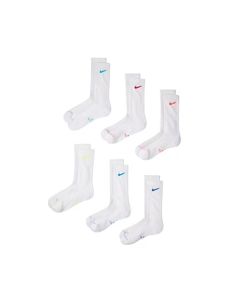 Ponožky Nike Everyday Elevated, 6 párů, bílé, HQ8021 906 , velikosti 38–42,5 Ponožky Nike Everyday Elevated, 6 párů, bílé, HQ8021 906 , velikosti 38–42,5