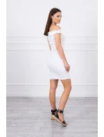 Španělské šaty s volánky bílé