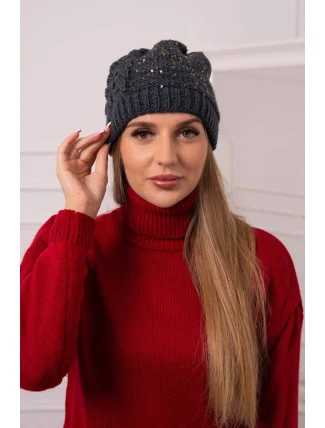 Dámská čepice Amira K359 graphite+black Dámská čepice Amira K359 graphite+black