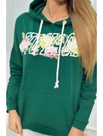 Mikina s nápisem Voyage zelený Mikina s nápisem Voyage zelený