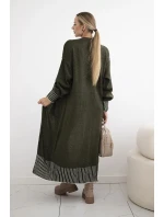 Kardigan s kapsami khaki Kardigan s kapsami khaki