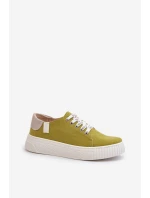 Dámské tenisky MEMORY FOAM SYSTEM BIG STAR NN276003 Limetkové