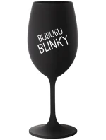 BUBUBUBLINKY - černá sklenice na víno 350 ml BUBUBUBLINKY - černá sklenice na víno 350 ml