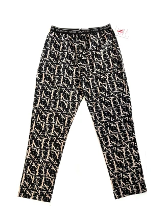 Pánské kalhoty na spaní NM1869E 1BF černo-béžové - Calvin Klein Pánské kalhoty na spaní NM1869E 1BF černo-béžové - Calvin Klein