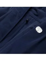 Tmavě modrá dámská bunda parka s kožešinovou podšívkou (m-21207)