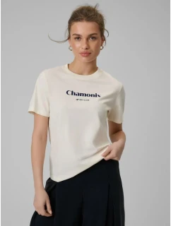 Dámské volné tričko s potiskem 4F 4FRAW25TTSHF3409-12S