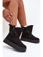 Dámské Sněhule Na Platformě S Kožíškem Černé Evelira