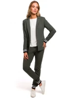 M459 Blejzr s pruhovanými žebrovanými manžetami - černý M459 Blejzr s pruhovanými žebrovanými manžetami - černý