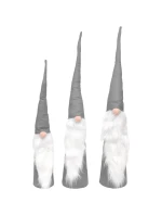 SADA ŠEDÝCH DEKORATIVNÍCH MIKULÁŠŮ 60, 70, 80 CM dětské