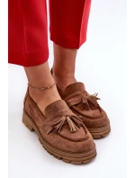 Zazoo 3469 Semišové Dámské Mokasíny S Živůtky Hnědé