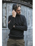 NEOBLU Nicholas Men Pánská mikina s kapucí 24.3196 deep black NEOBLU Nicholas Men Pánská mikina s kapucí 24.3196 deep black