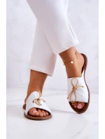 Zazoo Kožené 2659 Dámské Žabky Bílé