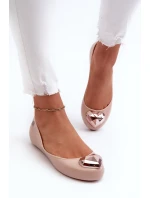 Dámské vonící baleríny srdcem ZAXY NN285010 Nude