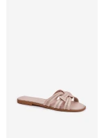 Dámské Plážové Sandály S Proplétajícími Pásky Béžové Acimine