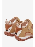 Kožené Dětské Sandály S Liškou Bartek 8441163 Béžové
