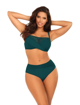 Dámské dvoudílné plavky Fashion 32 S1002N3-7c zelené - SELF Dámské dvoudílné plavky Fashion 32 S1002N3-7c zelené - SELF