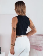 Dámská krátká džínová vesta JEANSPICE tmavě modrá FashionStreet TY4795