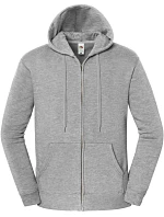 Fruit of the Loom Iconic Premium Hooded Sweat Jacket Mikina s kapucí z těžké bavlny 16.2286 athletic heather Fruit of the Loom Iconic Premium Hooded Sweat Jacket Mikina s kapucí z těžké bavlny 16.2286 athletic heather