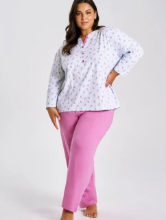 3462 DÁMSKÉ DLOUHÉ PYŽAMO YOLANDA 2XL-4XL