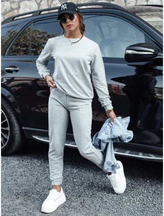 MILIAN dámská tepláková souprava světle šedá FashionStreet AY1103 MILIAN dámská tepláková souprava světle šedá FashionStreet AY1103