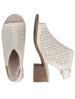 Remonte béžové Remonte dámské kožené sandály Rieker R8777-60 Remonte béžové Remonte dámské kožené sandály Rieker R8777-60