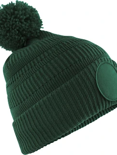 Beechfield B 530R Pletená čepice Patch "Fan" 53.530R bottle green