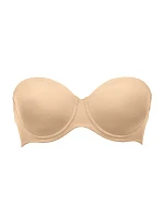 Padded Basic strapless podprsenka s kosticí s výztuží, var. ramínka 5640 desert - RosaFaia