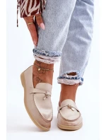 Dámské Klasické Mokasíny Bežové Cortez