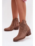 Boty na podpatku model 224426 Step in style Boty na podpatku model 224426 Step in style