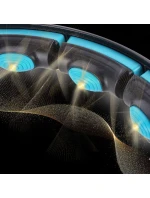 HHM17 HULA HOP ČERNÁ/TYRKYSOVÁ S MAGNETY A ZÁVAŽÍM + POČÍTADLO HMS