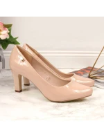 Sergio Leone W SK39J nude lakované lodičky na jehlovém podpatku Sergio Leone W SK39J nude lakované lodičky na jehlovém podpatku