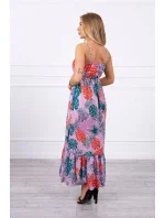 Šaty s motivem listů fialové