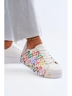 Dámské tenisky se srdíčky Bílé Claral