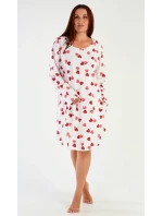 Dámské domácí šaty s dlouhým rukávem Srdce
