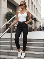 Dámské kalhoty slim fit s opaskem TAIRONIK, černé, FashionStreet UY2721 Dámské kalhoty slim fit s opaskem TAIRONIK, černé, FashionStreet UY2721