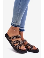 Dámské sandály na suchý zip Vinceza 17401 panterka