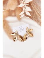 Velké dámské náušnice listy zlaté Velké dámské náušnice listy zlaté