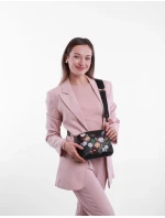 Dámská kabelka Vuch Coalie Flowers Black Dámská kabelka Vuch Coalie Flowers Black