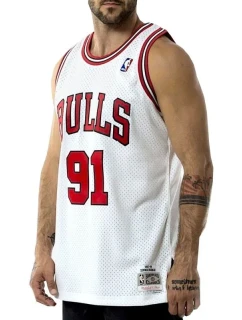 Mitchell & Ness Chicago Bulls NBA Swingman Jersey Bulls 97-98 Dennis Rodman M SMJYAC18079-CBUWHIT97DRDN pánské oblečení
