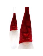 DEKORATIVNÍ PŘÍVĚSEK SANTA CLAUS 11CM ČERVENÝ