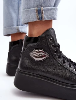 Dámské vysoké tenisky na zip Lemar Black Katerin