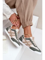 Nízké tenisky trampky dámské béžovo-zelené Eezore