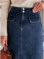 Dámská džínová maxi sukně s rozparkem BLUEVIC modrá FashionStreet CY0486