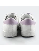 Bílo-fialové dámské tenisky trampky z různých spojených materiálů (1088) Bílo-fialové dámské tenisky trampky z různých spojených materiálů (1088)