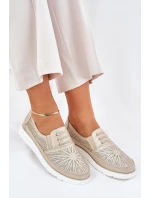 Dámské Polobotky Nazouvací S Děrováním Zlaté Azethia