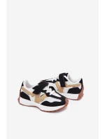 Dětské tenisky na suchý zip bílou-černé Tezzu